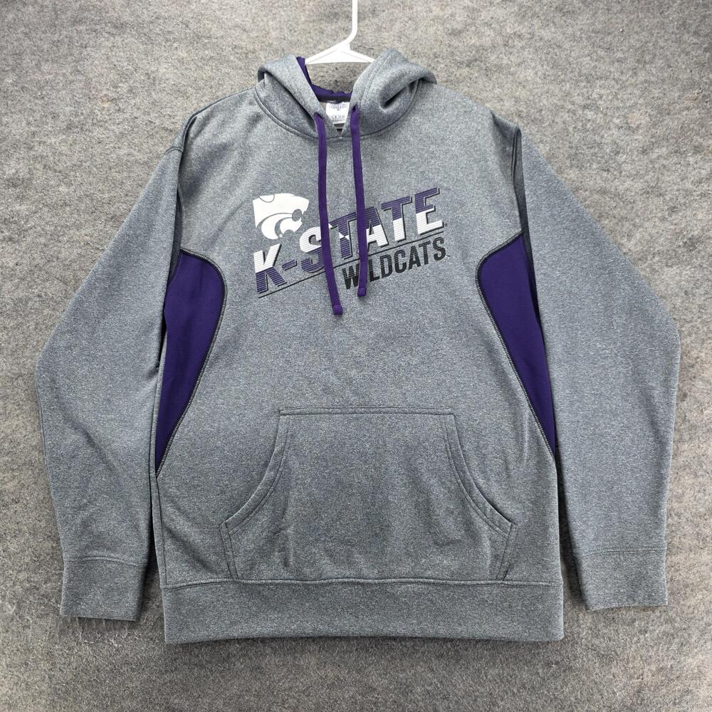 Kansas State Wildcats Sweatshirt Mens M Gray NCAA Football Rivalry Threads